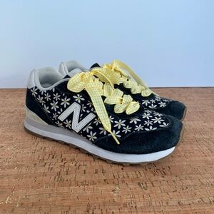 New Balance 515 Flower Print Shoes Black Yellow Womens 7